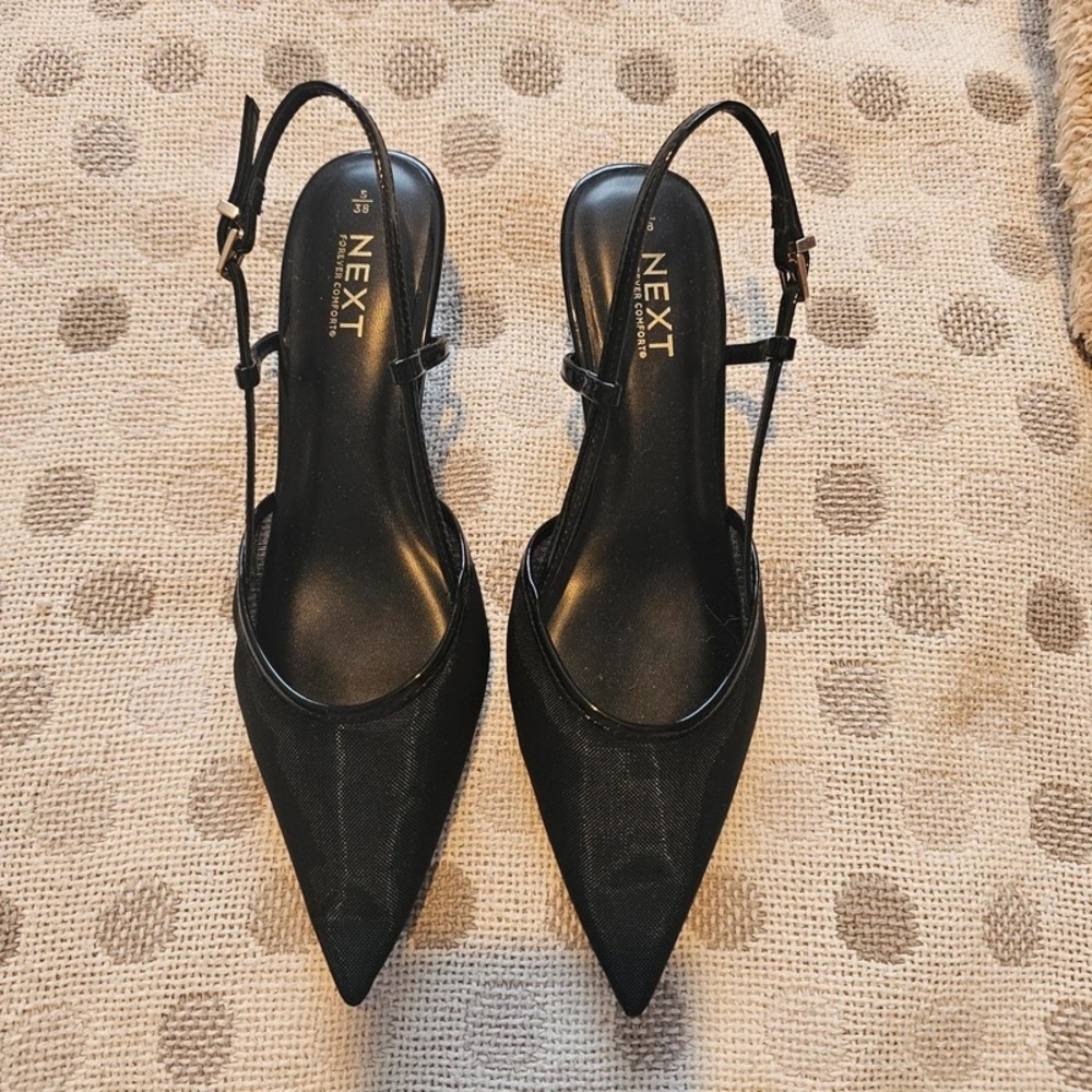 Next Elegant Black Slingback Heels